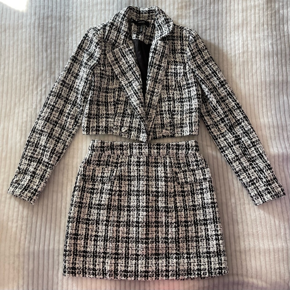 forever 21 blazer + skirt set